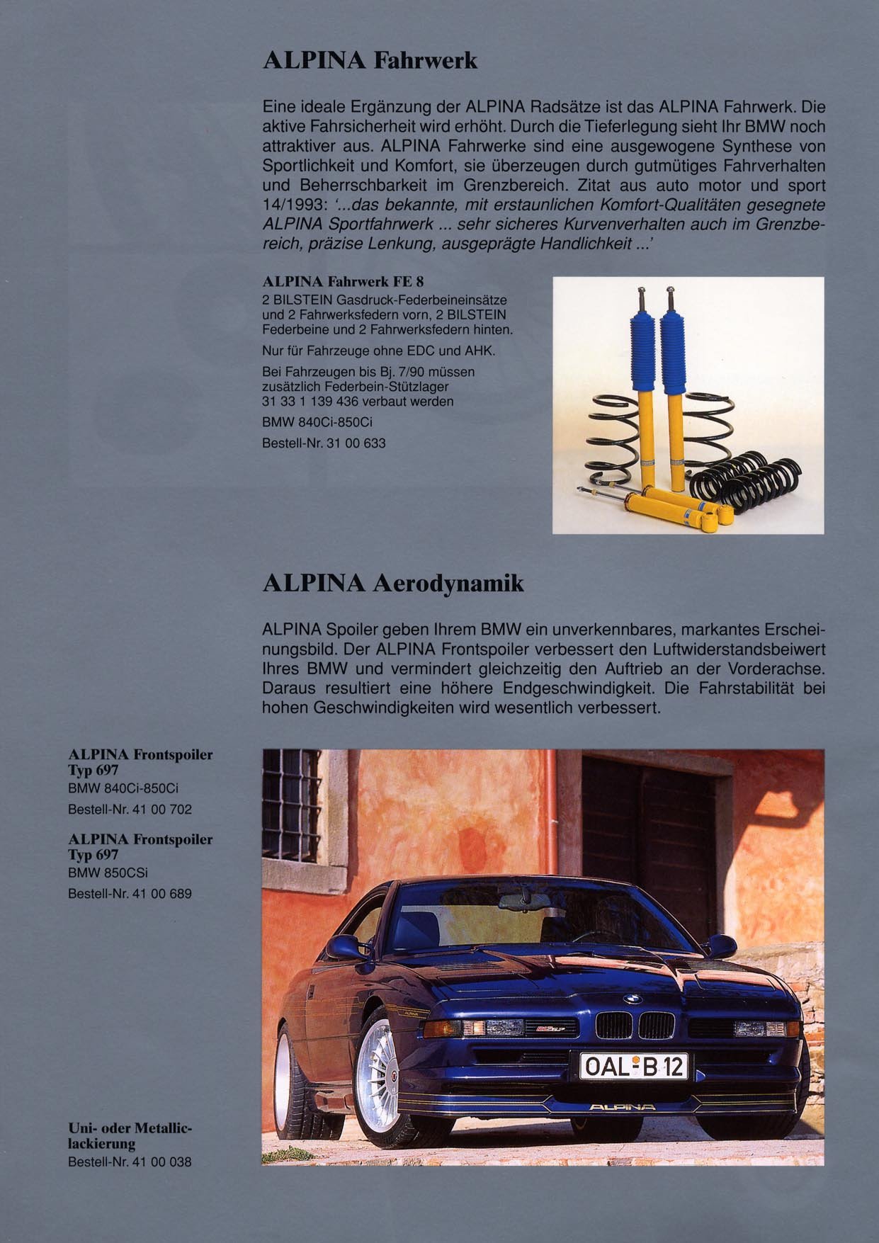 ALPINA BMW E31 — imagen 4 del catálogo oficial