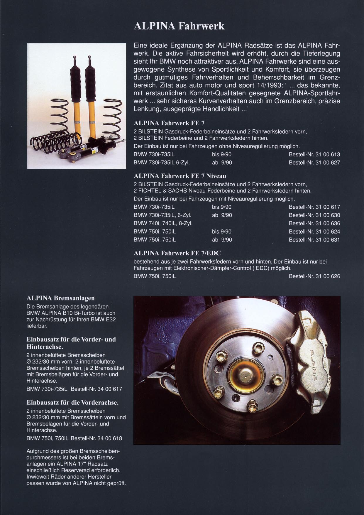ALPINA BMW E32 — imagen 4 del catálogo oficial
