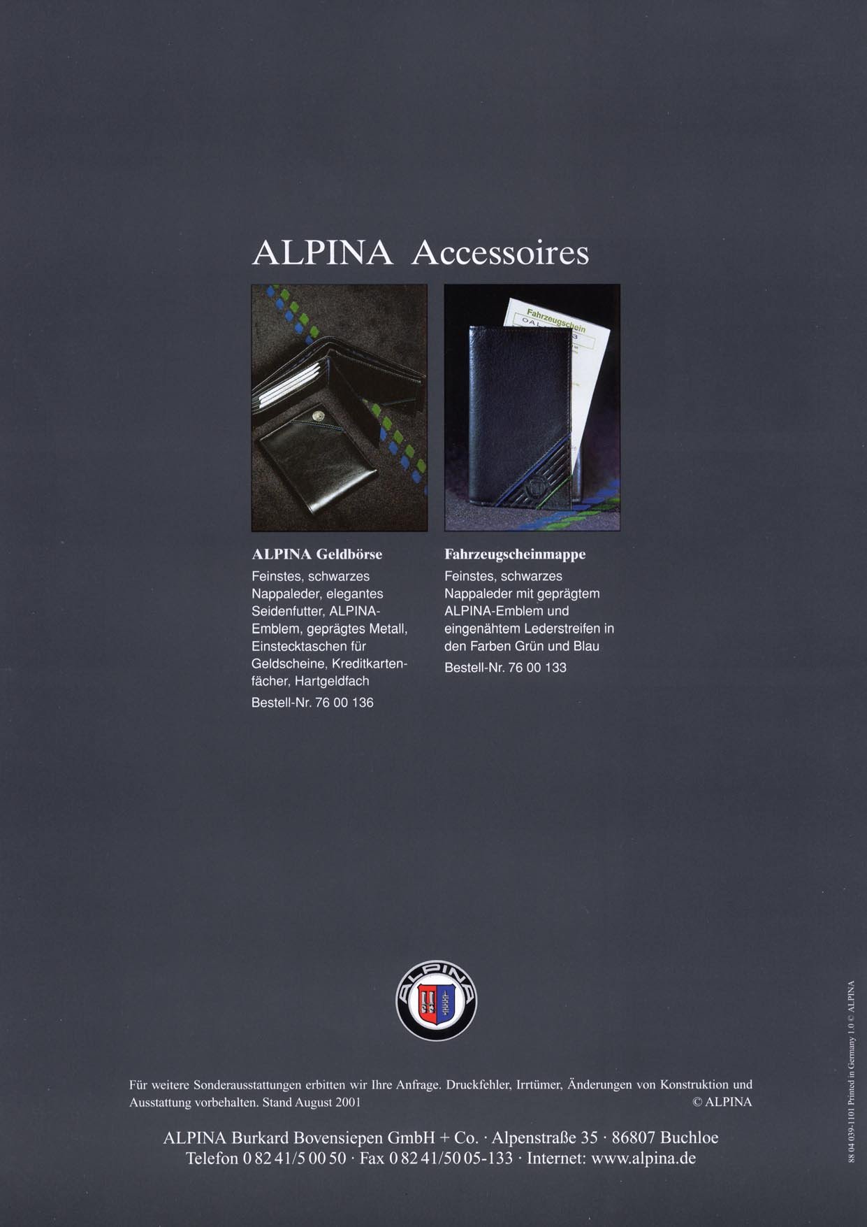 ALPINA BMW E38 — imagen 8 del catálogo oficial